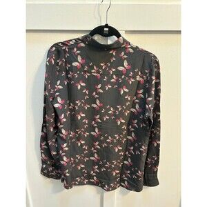 100% silk women’s L butterfly dress shirt